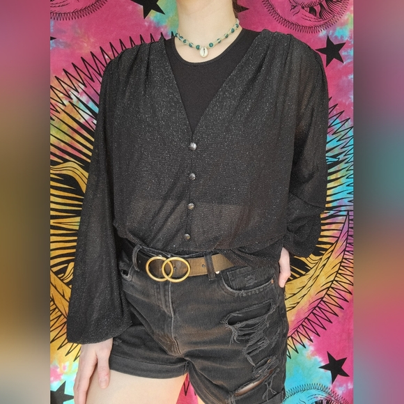 Sparkly Transparent Blouse - Picture 3 of 7